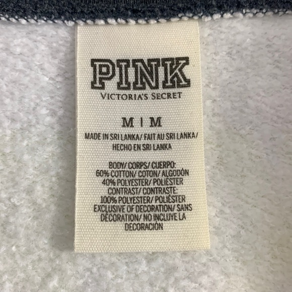 PINK VS 1/4 Zip Pullover Sweatshirt Ladies Sz M - Picture 5 of 6